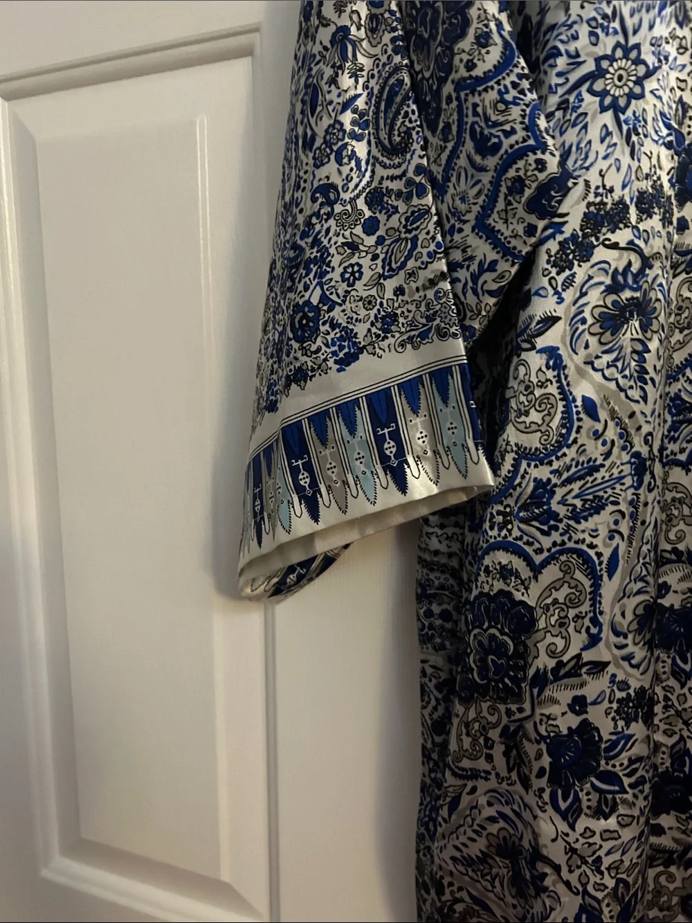 Blue Paisley Printed Women's Dress
